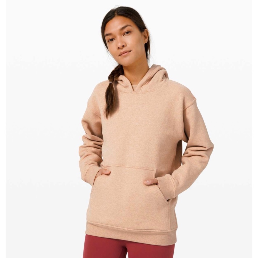 Lululemon All Yours Hoodie Fleece in Heathered Ivory Peach Size XS